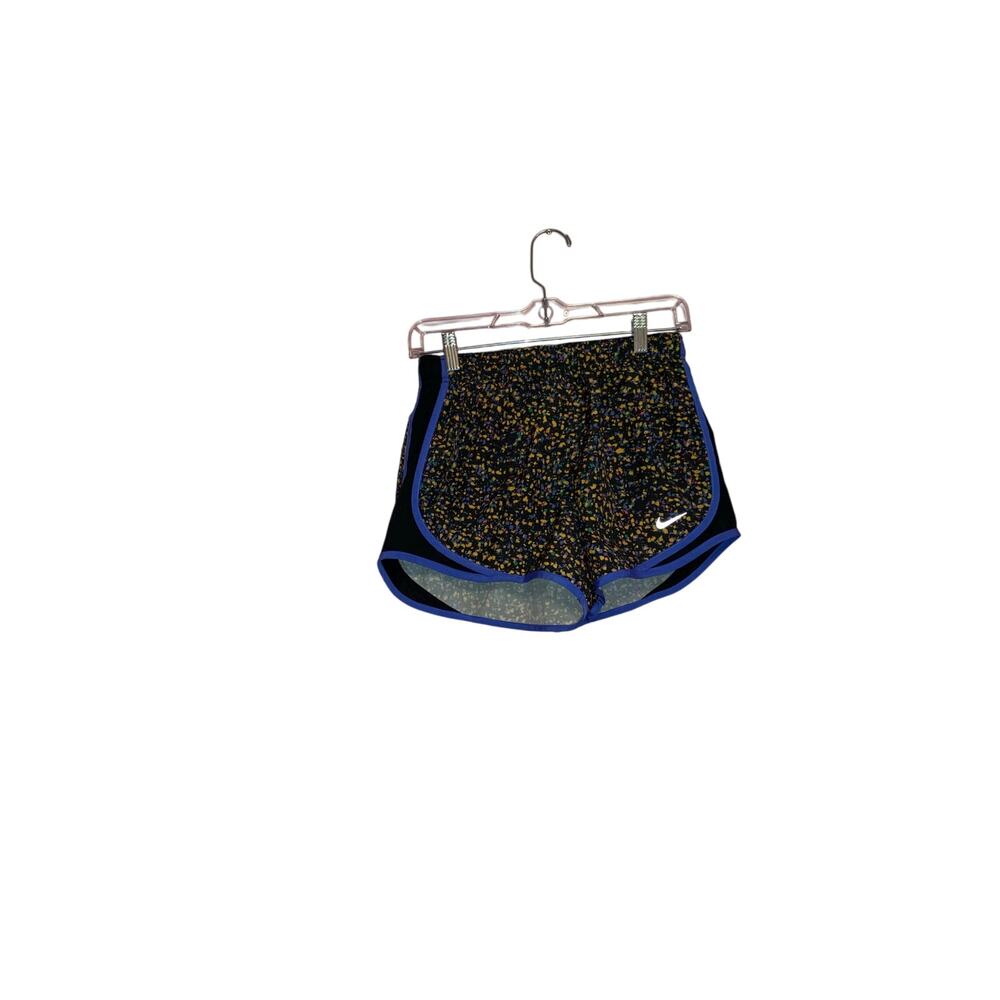 🥳 5$/20 Nike Tempo Running Shorts Confetti Print Black Blue – Women’s Small
